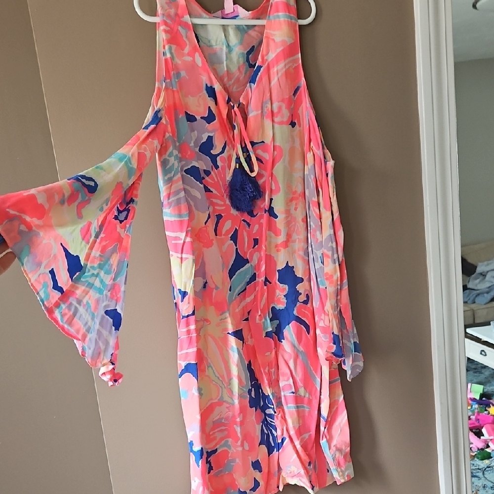 Lilly Pulitzer Pink and Blue Floral Dress